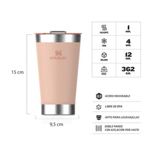 Vaso Pinta Stanley Con Tapa Y Destapador | 473 ml.