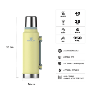 Termo Stanley Clasico Asa Plegable | 1.4 lts.