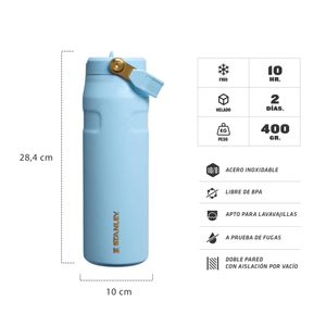 Botella Iceflow Flip Straw 2.0 710 ml. Messi x Stanley 1913